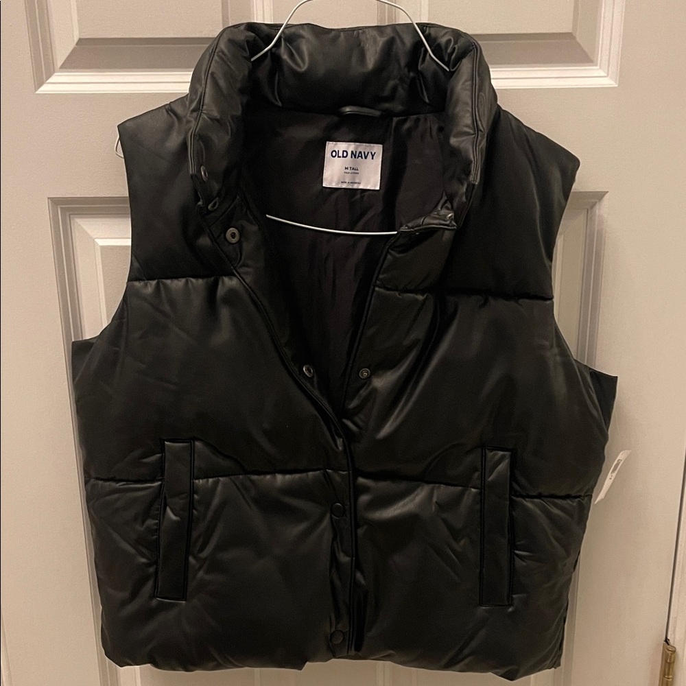 Old Navy Midnight Black Quilted Vest